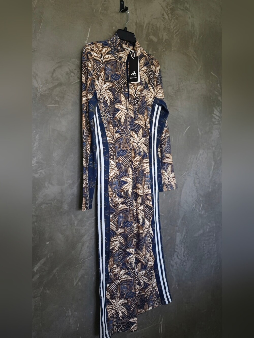 NWT Adidas x Farm Rio Zip-Up Dress | Blue, L - Picture 10 of 10